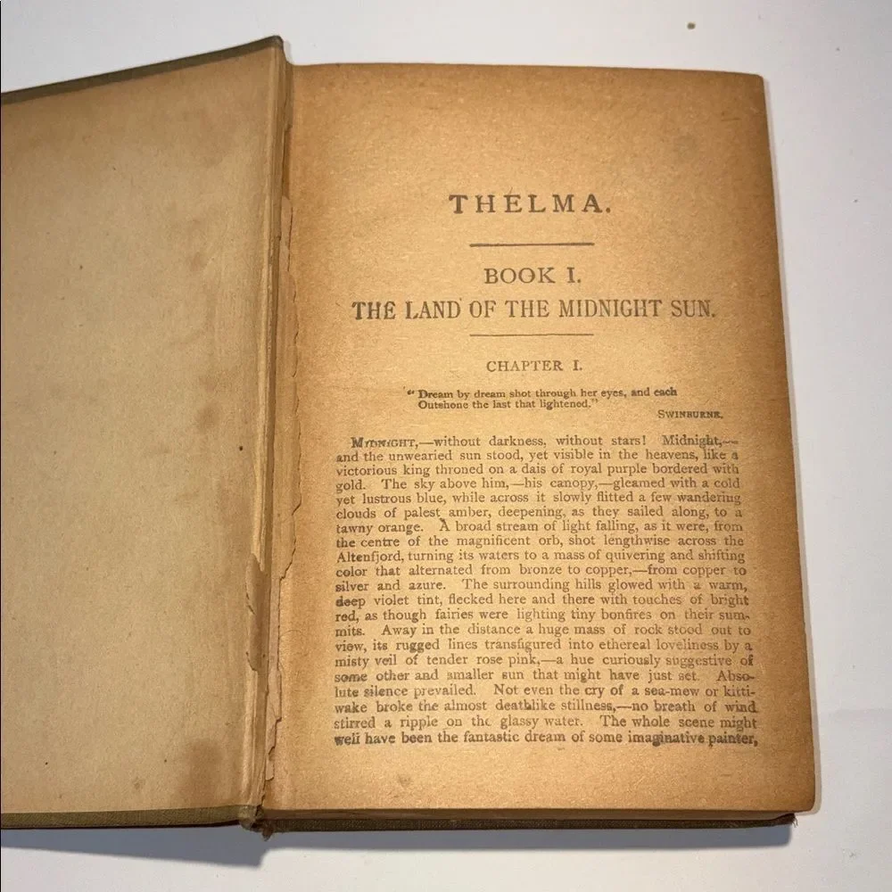 Vintage Book Thelma by Marie Corelli